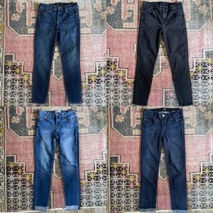 BUNDLE: (2) JBrand and (2) Paige Skinny Jeans Size 26-27